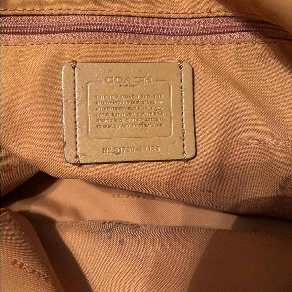 Coach Tan Edie Leather Shoulder Bag - Picture 5 of 10